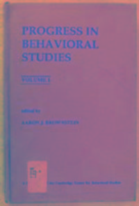 Produktbild: Brownstein, A: Progress in Behavioral Studies