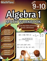 Produktbild: Algebra 1 Workbook 9th and 10th Grade
