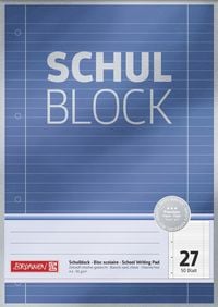 Produktbild: Brunnen Schulblock Premium A4 Lineatur 27 blau