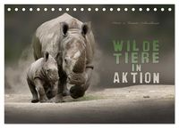 Produktbild: WILDE TIERE IN AKTION (Tischkalender 2027 DIN A5 quer), CALVENDO Monatskalender