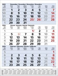 Produktbild: 3-Monats-Planer Comfort Blau 2026