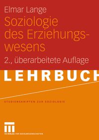 Produktbild: Soziologie des Erziehungswesens