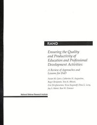 Produktbild: Ensuring the Quality and Productivity of Education and Professional Development Activities
