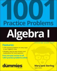 Produktbild: Algebra I: 1001 Practice Problems For Dummies (+ Free Online Practice)