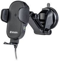 Produktbild: Verbatim Induktions-Ladeger&auml;t 15 W FWC-01 Qi Fast Wireless Car Charger 49552 Ausg&auml;nge Magnetanschluss Schwarz
