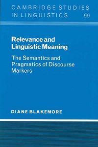 Produktbild: Relevance and Linguistic Meaning