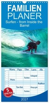 Produktbild: Familienplaner 2027 - Surfen - from Inside the Barrel mit 5 Spalten (Wandkalender, 21 x 45 cm) CALVENDO