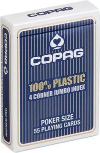 Bild vom Artikel ASS 10000991-001 - COPAG 100% Plastik, 4 Corner Jumbo Index, Poker-Karten, blau vom Autor 
