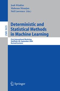 Produktbild: Deterministic and Statistical Methods in Machine Learning
