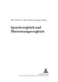 Produktbild: Sprachvergleich und &Uuml;bersetzungsvergleich