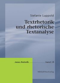 Produktbild: Textrhetorik und rhetorische Textanalyse