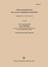 Produktbild: Untersuchung des R&auml;umvorganges