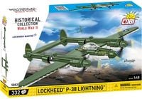 Produktbild: COBI Historical Collection 5882 - Lockheed P-38 Lightning, WWII, Langstrecken-Kampfflugzeug, WWII, Bausatz 1:48, 332 Klemmbausteine