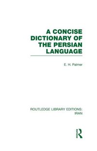 Produktbild: A Concise Dictionary of the Persian Language