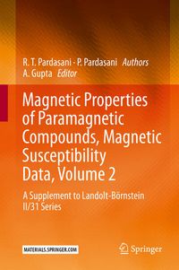 Produktbild: Magnetic Properties of Paramagnetic Compounds, Magnetic Susceptibility Data, Volume 2