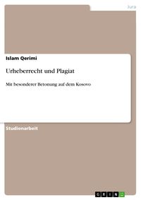 Produktbild: Urheberrecht und Plagiat