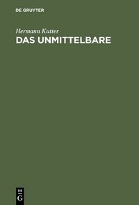 Produktbild: Das Unmittelbare