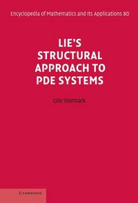 Produktbild: Lie's Structural Approach to Pde Systems