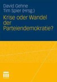 Produktbild: Krise oder Wandel der Parteiendemokratie?