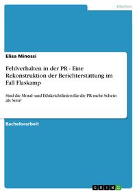 Produktbild: Fehlverhalten in der PR - Eine Rekonstruktion der Berichterstattung im Fall Flaskamp