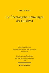Produktbild: Die &Uuml;bergangsbestimmungen der EuErbVO