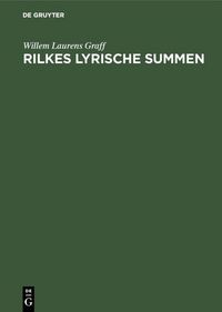 Produktbild: Rilkes lyrische Summen