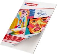 Produktbild: edding 30010 Acryl- und &Ouml;lmalblock A3 10 Blatt wei&szlig;