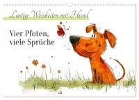Produktbild: Vier Pfoten, viele Spr&uuml;che - Lustige Weisheiten mit Hund (Wandkalender 2027 DIN A3 quer), CALVENDO Monatskalender