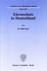 Produktbild: Ehrenschutz in Deutschland.