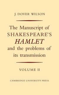 Produktbild: The Manuscript of Shakespeare's Hamlet and the Problems of its Transmission