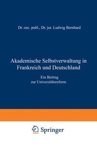 Produktbild: Akademische Selbstverwaltung in Frankreich und Deutschland