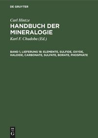 Produktbild: Elemente, Sulfide, Oxyde, Haloide, Carbonate, Sulfate, Borate, Phosphate