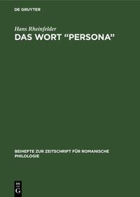 Produktbild: Das Wort &ldquo;Persona&rdquo;
