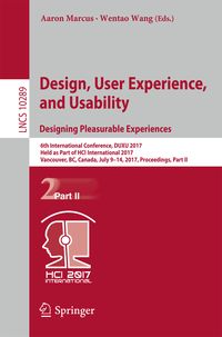 Produktbild: Design, User Experience, and Usability: Designing Pleasurable Experiences