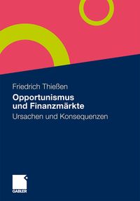 Produktbild: Opportunismus und Finanzm&auml;rkte