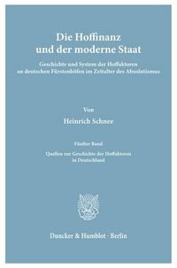 Produktbild: Die Hoffinanz und der moderne Staat.