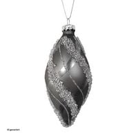 Produktbild: HTI-Living Christbaumschmuck Zapfen Silber mit Glitzersteinen