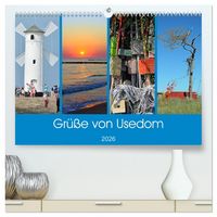 Produktbild: Gr&uuml;&szlig;e von Usedom (hochwertiger Premium Wandkalender 2026 DIN A2 quer), Kunstdruck in Hochglanz