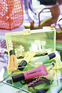 Textmarker - STABILO NEON - 4er Pack - gelb, grün, pink, orange