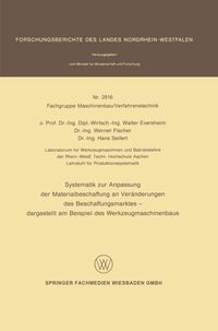Bild vom Artikel Systematik zur Anpassung der Materialbeschaffung an Veränderungen des Beschaffungsmarktes vom Autor Walter Eversheim
