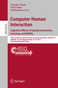 Produktbild: Computer-Human Interaction. Cognitive Effects of Spatial Interaction, Learning, and Ability