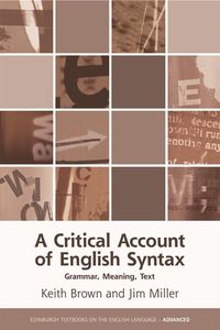 Produktbild: Critical Account of English Syntax