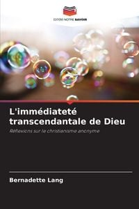 Produktbild: L'imm&eacute;diatet&eacute; transcendantale de Dieu