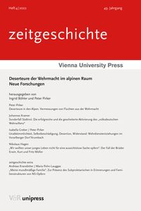 Produktbild: Deserteure der Wehrmacht im alpinen Raum
