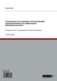 Produktbild: Untersuchung von materiellen und immateriellen Anreizinstrumenten zur Steigerung der Mitarbeitermotivation