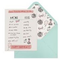 Produktbild: 6-Pack Em & Friends Julia Rothman Birthday More/Less Greeting Cards