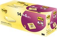 Produktbild: Post-it&reg; Super Sticky Haftnotizen Promotionspackung gelb 14 + 4, 76 x 76 mm 18 St&uuml;ck