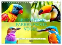 Produktbild: Leuchtend farbenfrohe V&ouml;gel (Wandkalender 2027 DIN A4 quer), CALVENDO Monatskalender