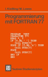 Produktbild: Programmierung mit FORTRAN 77