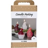 Produktbild: Creativ Company Kreativ Set Kerzengie&szlig;en, Weihnachtsmann, Matt transparent, Rot